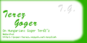 terez goger business card